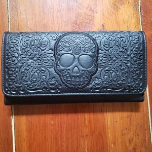 Sugar skull wallet